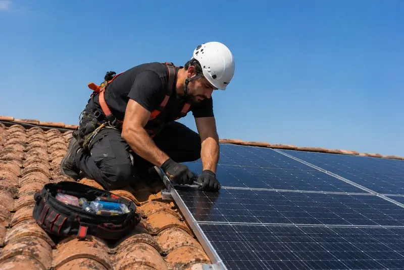 Maintenance et monitoring de panneaux solaires à Orègue